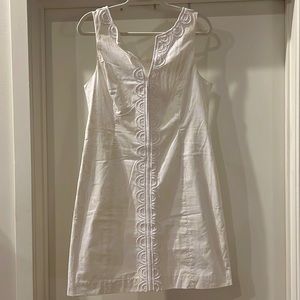 EUC Lilly Pulitzer White Shift Dress Size 10